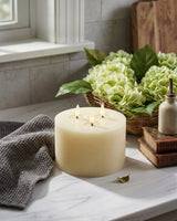 3-Wick White LED Pillar Candle