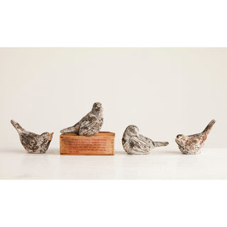 Resin Birds with Distressed Finish