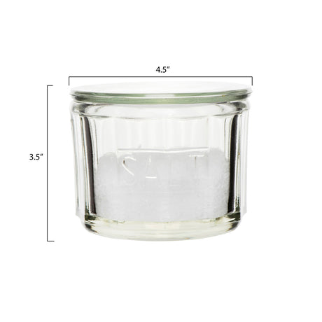 Pressed Glass Clear Salt Cellar