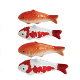 Stoneware Floating Orange & Red Koi Fish