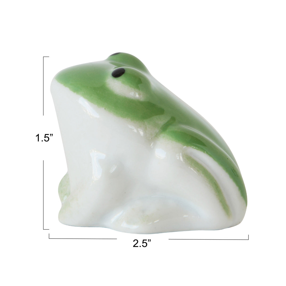 Stoneware Ceramic Floating Green Frog