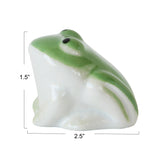 Stoneware Ceramic Floating Green Frog