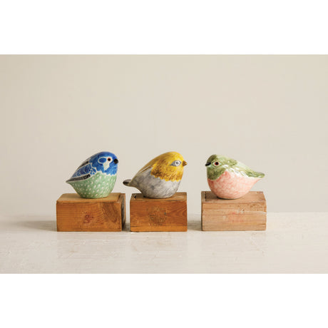Hand-Painted Ceramic Bird Figurine