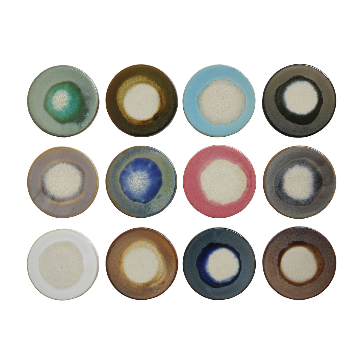 reactive glaze stoneware trivet coasters by Creative Co-Op