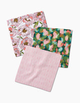 Peony Paradise Geometry Dishcloths | 3-Pack