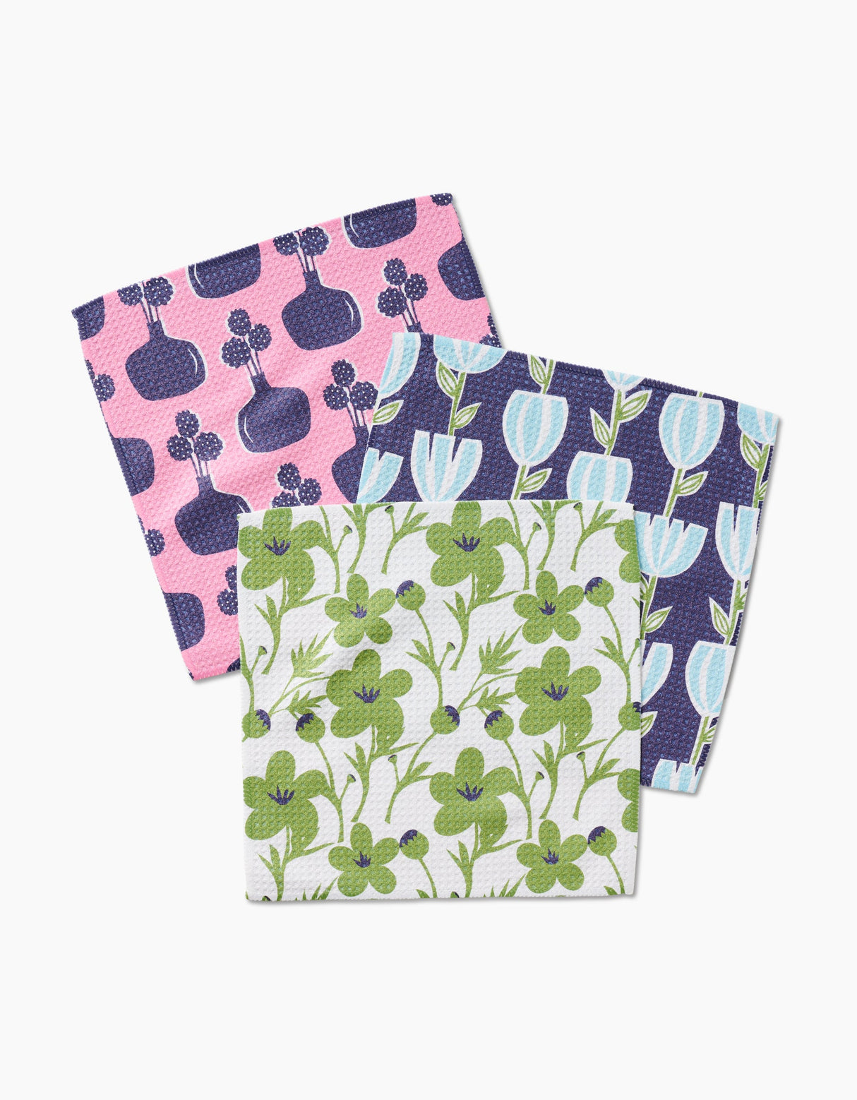 Spring Bouquet Geometry Dishcloths | 3-Pack