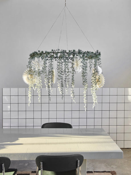 Hanging Faux Draping Cedar Wreath