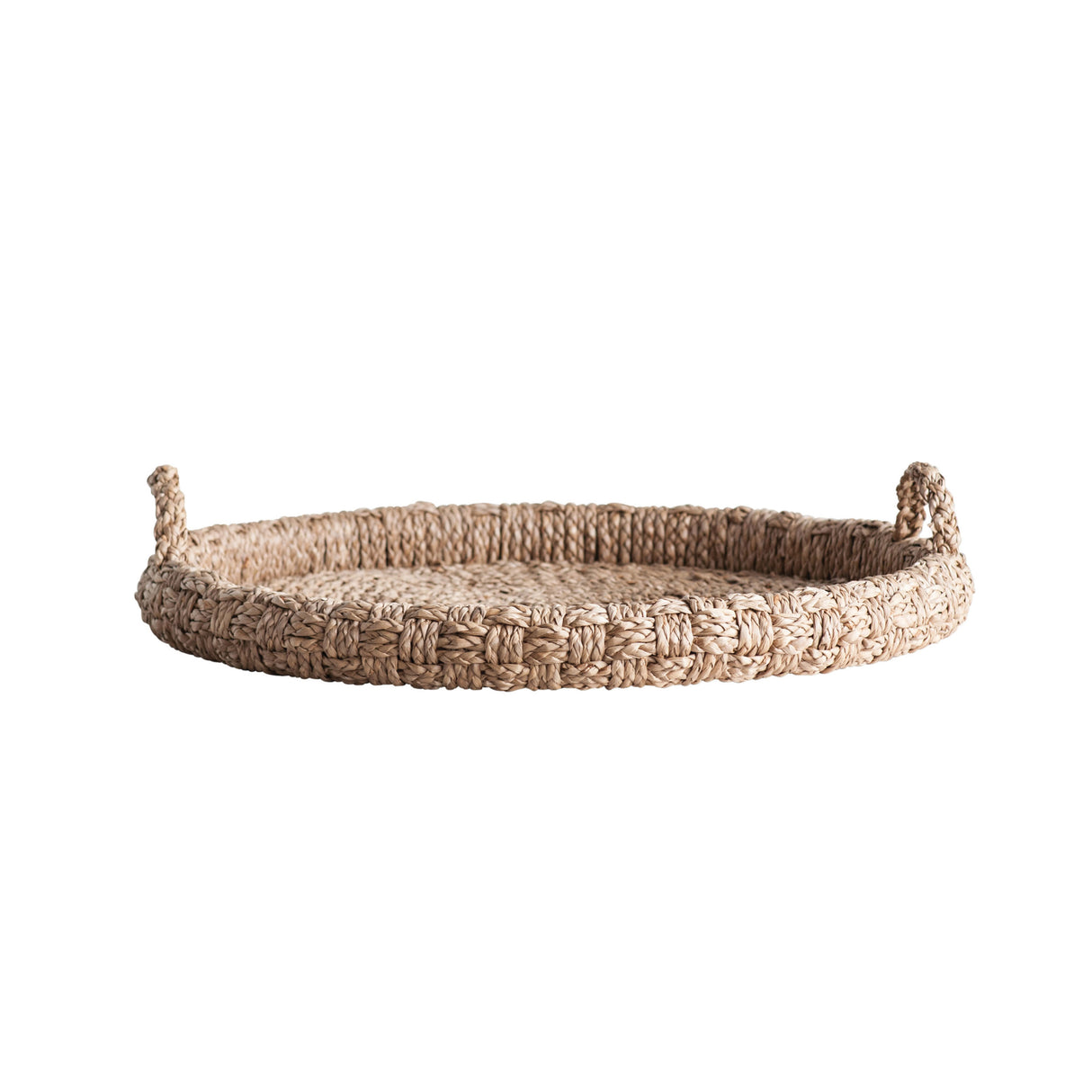 Braided Bankuan Seagrass Tray with Handles