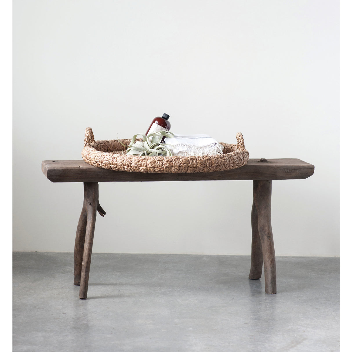 Braided Bankuan Seagrass Tray with Handles