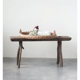 Braided Bankuan Seagrass Tray with Handles