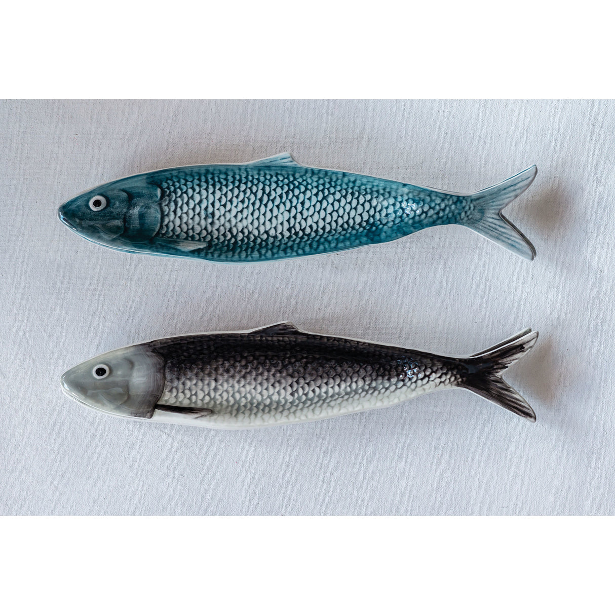 Ceramic Sardine Shaped Serving Plate