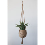 Straw Planter with Jute Hanger