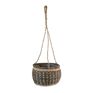 hanging seagrass basket planter by Creative Co-Op