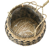 Hand-Woven Hanging Seagrass Basket Planter with Lining