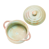 Jade Green Celadon Stoneware Mini Baker with Reactive Glaze