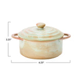 Jade Green Celadon Stoneware Mini Baker with Reactive Glaze