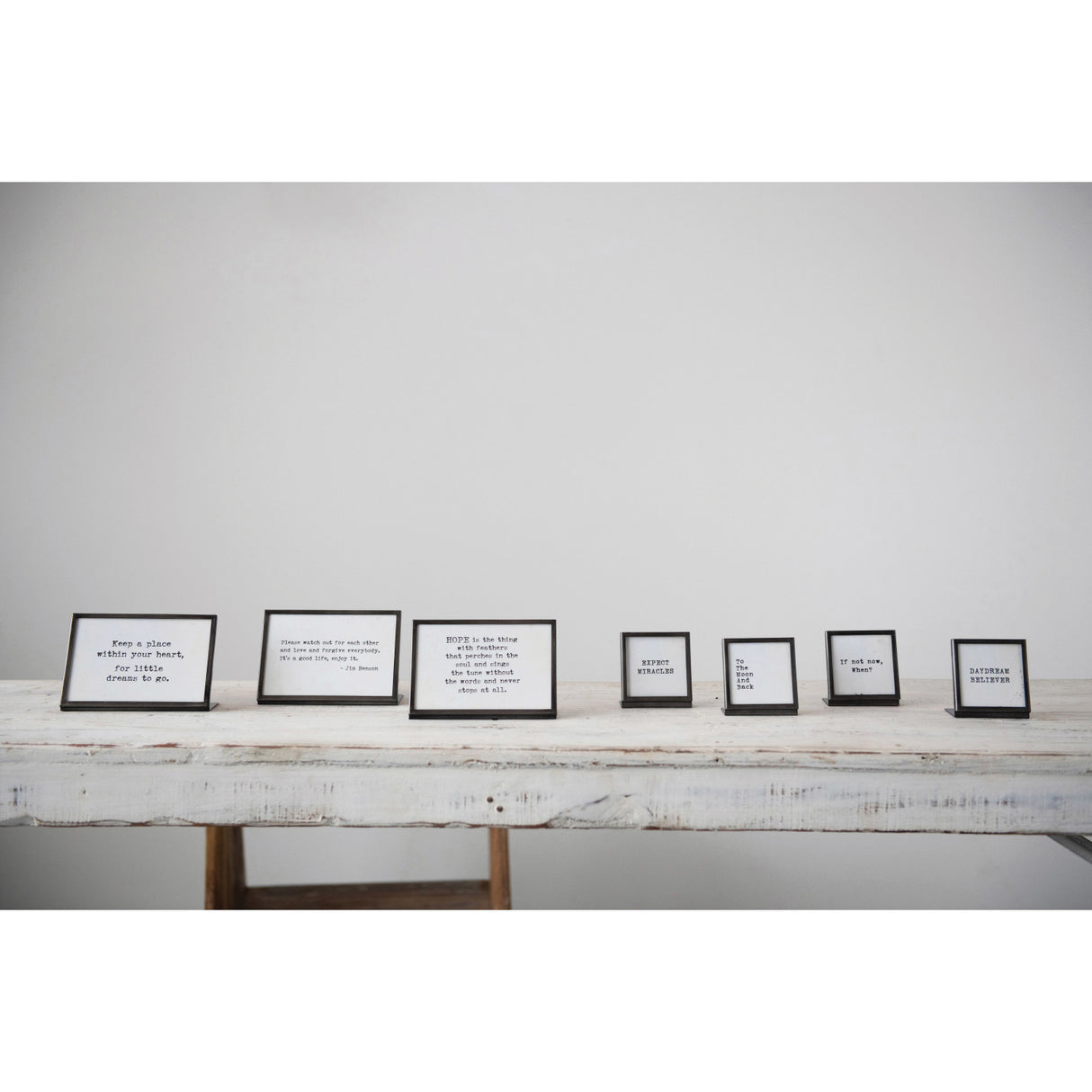 Gunmetal Framed Easel with Inspirational Quote