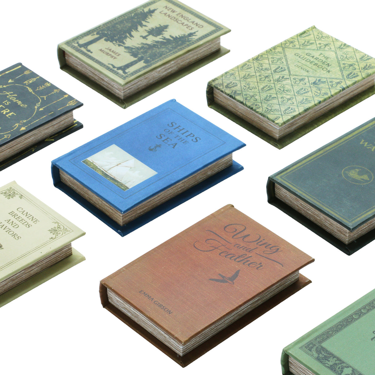 Canvas Mini Book Storage Boxes