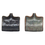 Reactive Glaze Ceramic Soap & Sponge Holder with Drip Spout