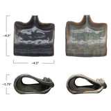 Reactive Glaze Ceramic Soap & Sponge Holder with Drip Spout