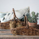 Distressed Terracotta Finish Cement Planter with Saucer
