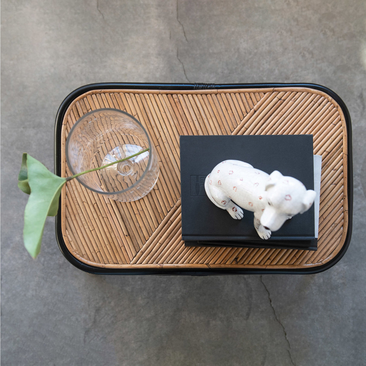 Hand-Painted Crackle Glaze Ceramic Dog