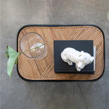 Hand-Painted Crackle Glaze Ceramic Dog