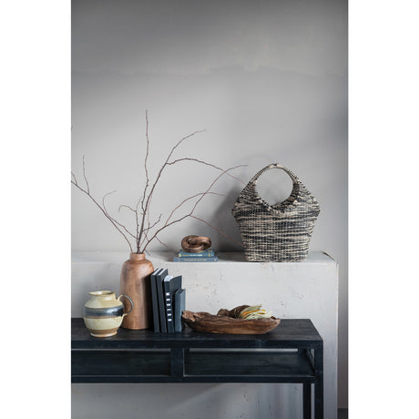 Paulownia Wood Vase with Walnut Finish