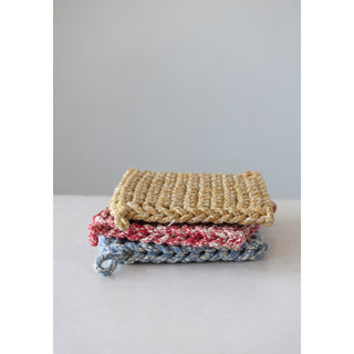 Cotton Chunky Knit Melange Crocheted Pot Holders