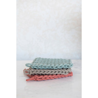 Cotton Chunky Knit Crocheted Pot Holders