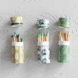 Botanical Leaf Print Tube Safety Matches