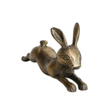 Antique Brass Finish Aluminum Rabbit Figurine