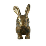 Antique Brass Finish Aluminum Rabbit Figurine