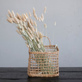 Hand-Woven Seagrass Wall Basket with Handles