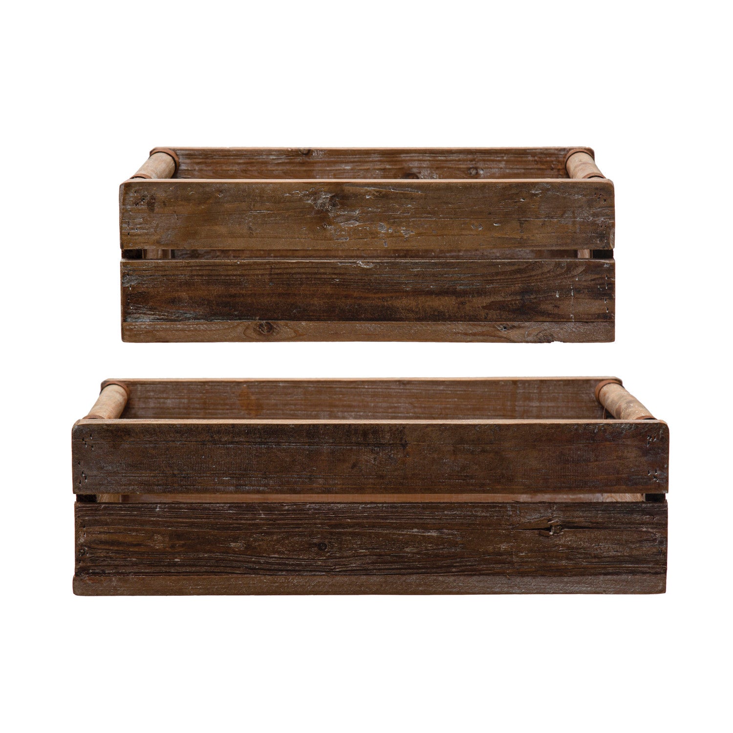 Reclaimed Wood Decorative Storage Crates
