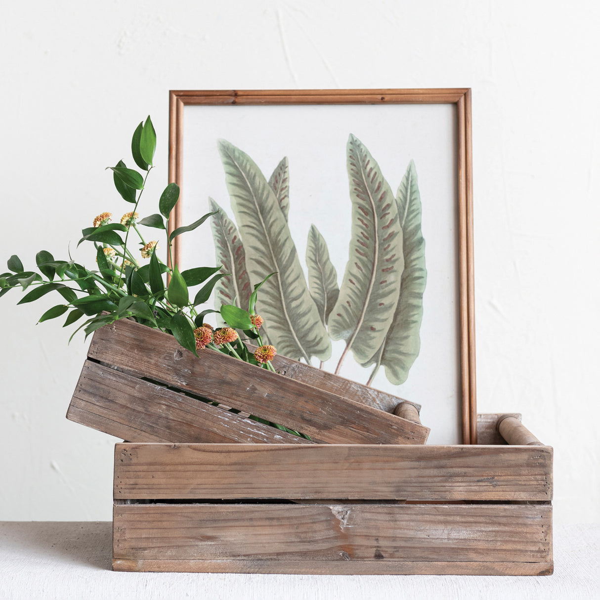 Reclaimed Wood Decorative Storage Crates | 2 Sizes