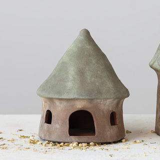 Handmade Terra-Cotta Toad Houses