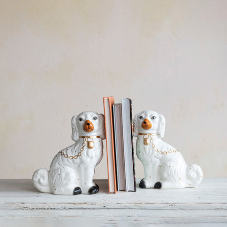 Hand-Painted Ceramic Vintage-Inspired Staffordshire Dog