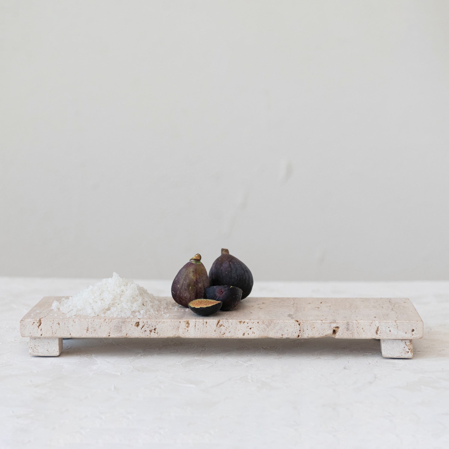 Travertine Stone Footed Cheese & Serving Board - Thumbnail 2