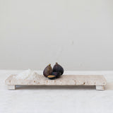 Travertine Stone Footed Cheese & Serving Board