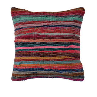 Woven Recycled Cotton Chindi Pillow by Creative Co-Op