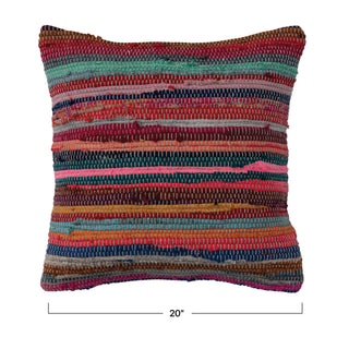 Woven Recycled Cotton Chindi Pillow