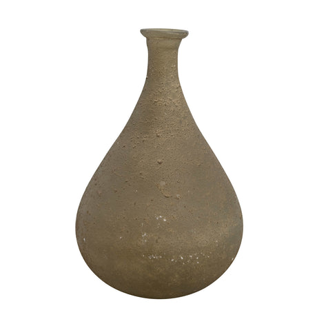 sand blasted glass khaki base by Creative Co-Op