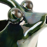 Reactive Glaze Stoneware Frog Shaped Watering Can Pitcher | 32 oz.