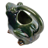 Reactive Glaze Stoneware Frog Shaped Watering Can Pitcher | 32 oz.