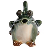 Reactive Glaze Stoneware Frog Shaped Watering Can Pitcher | 32 oz.