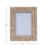 Ivory Woven Resin Picture Frame | Holds 5x7 Photo