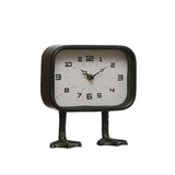 Gunmetal Finish Iron Duck Feet Table Clock