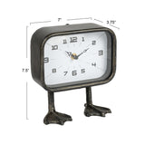 Gunmetal Finish Iron Duck Feet Table Clock