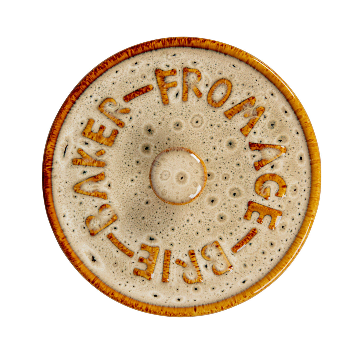 Ceramic Brie Baker with Bamboo Spreader